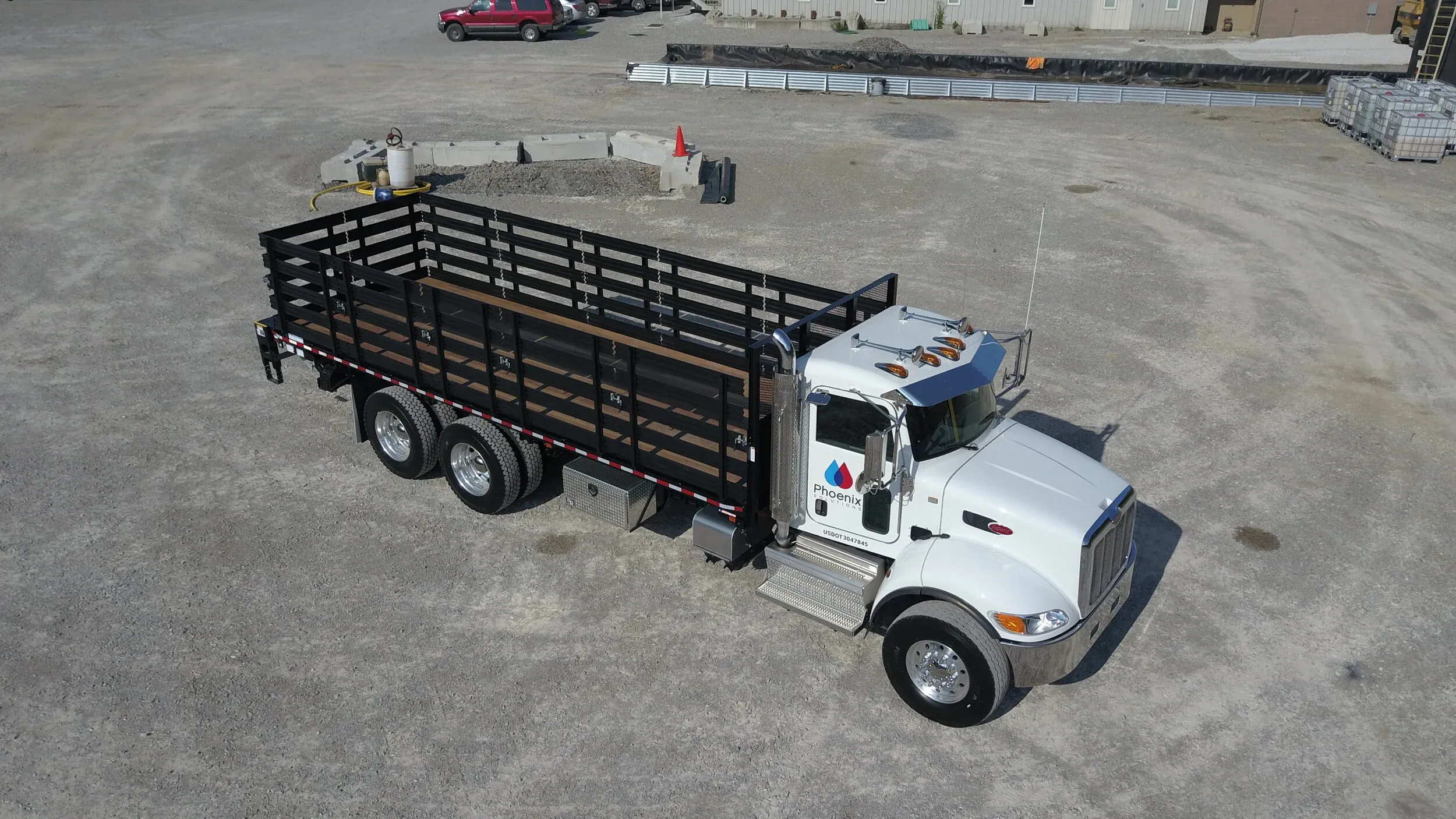 Phoenix Solutions delivery truck at the Morgantown warehouse