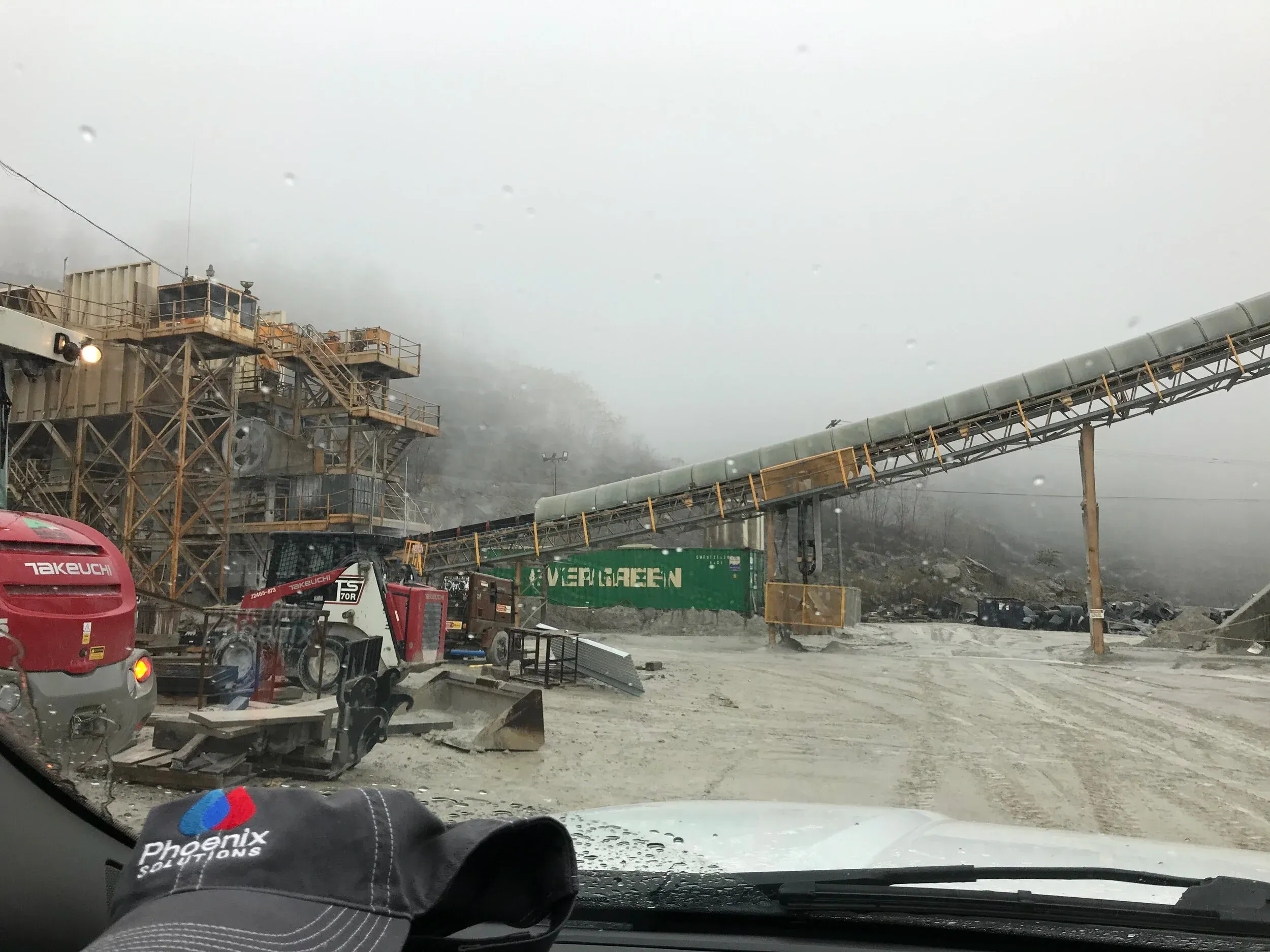 Preparation plant and conveyor at a mining operation